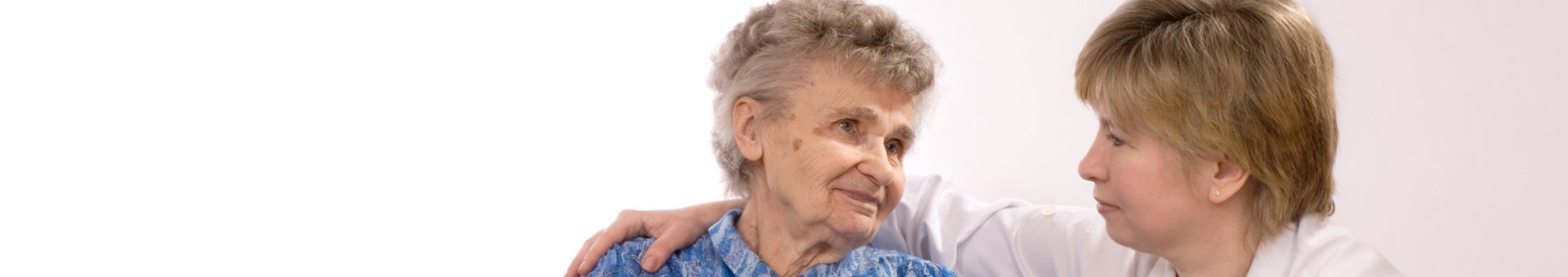 caregiver and elderly woman